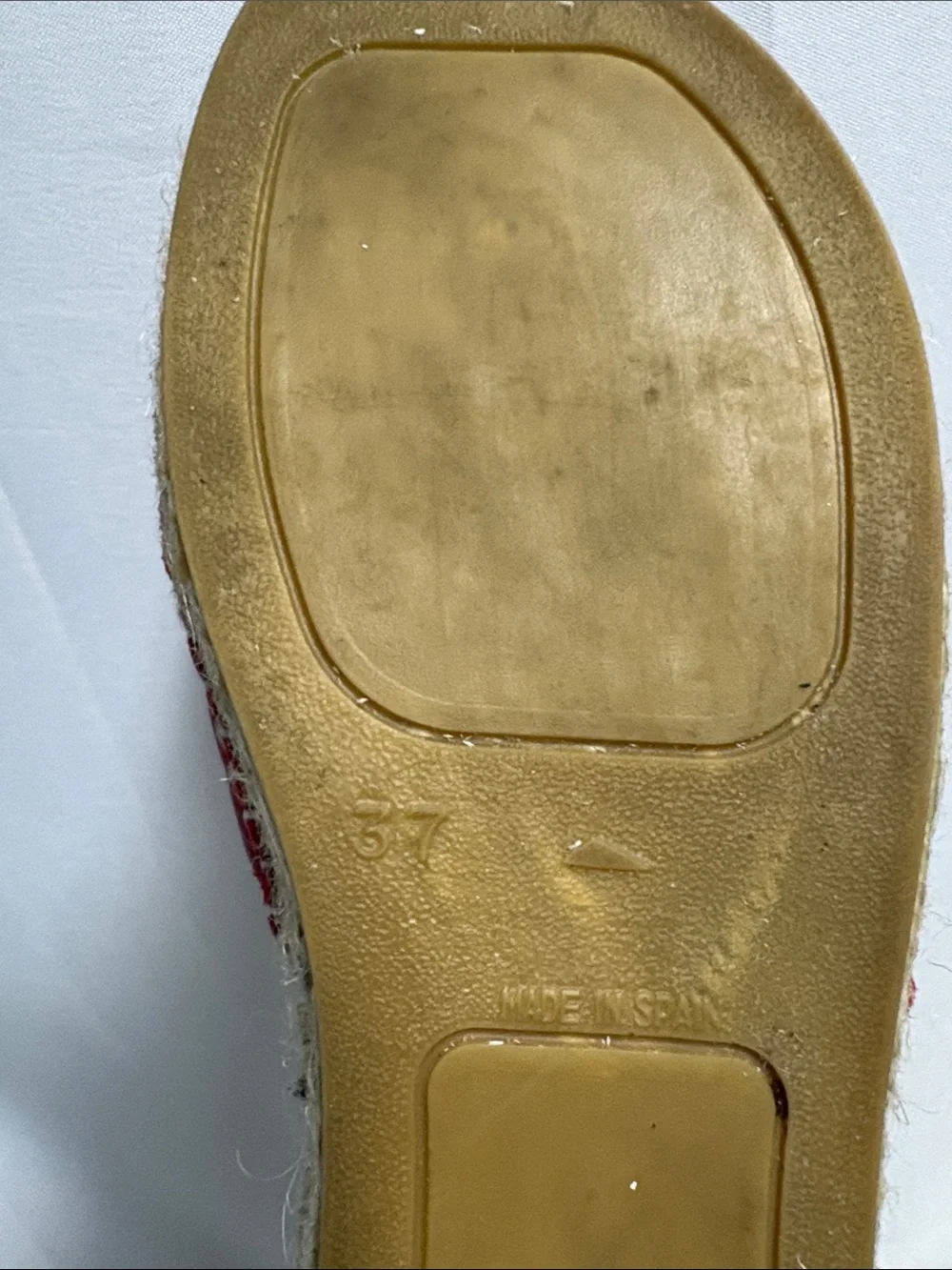 Valentino Clavel Espadrille Slide Sandals Red Size 37 EU 7 US